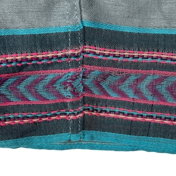 CAPELLI Scarf Infinity Aztec Southwestern Embroidered Boho Sheer Lightweight NWT - Picture 9 of 14